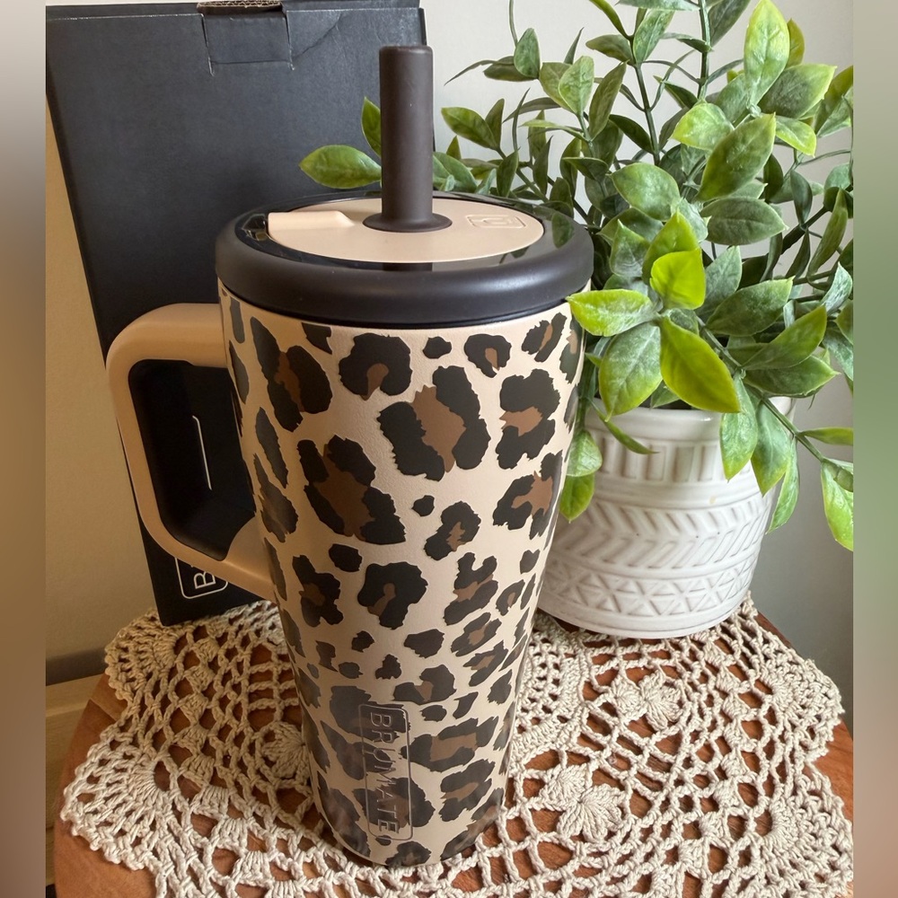 BRÜMATE Leopard Latte 20oz Era Tumbler Pre-Loved EUC